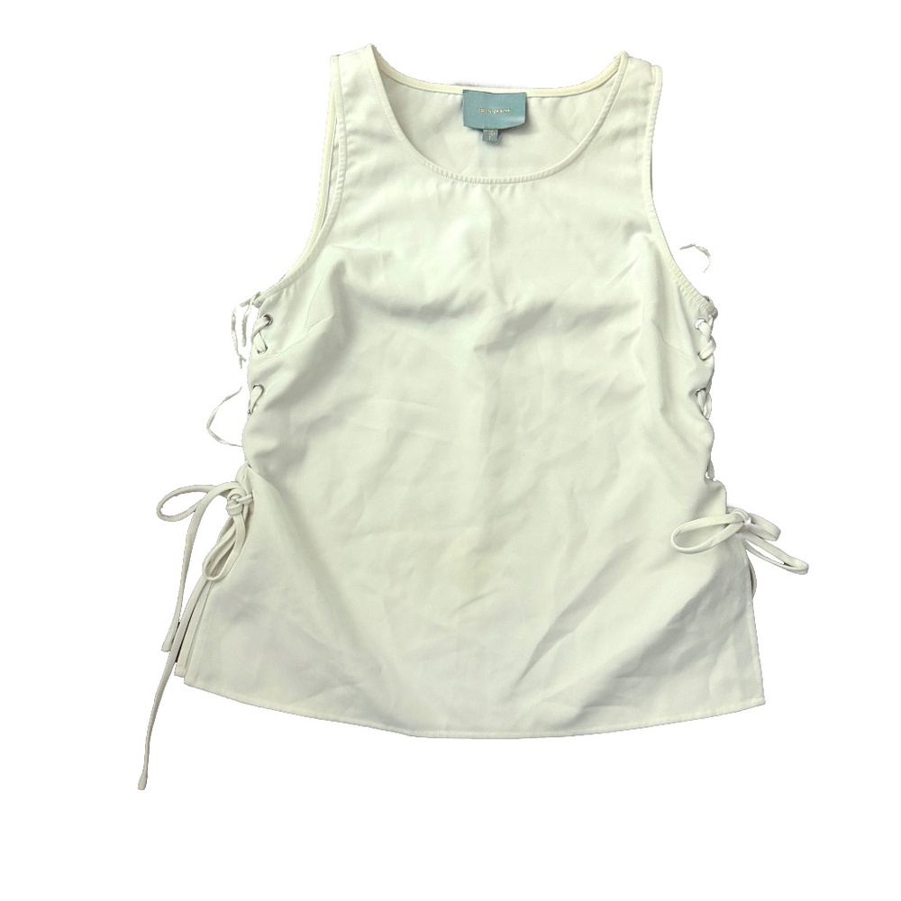 💕2 for $15💕Skies are Blue white tie up side tops blouse sleeveless